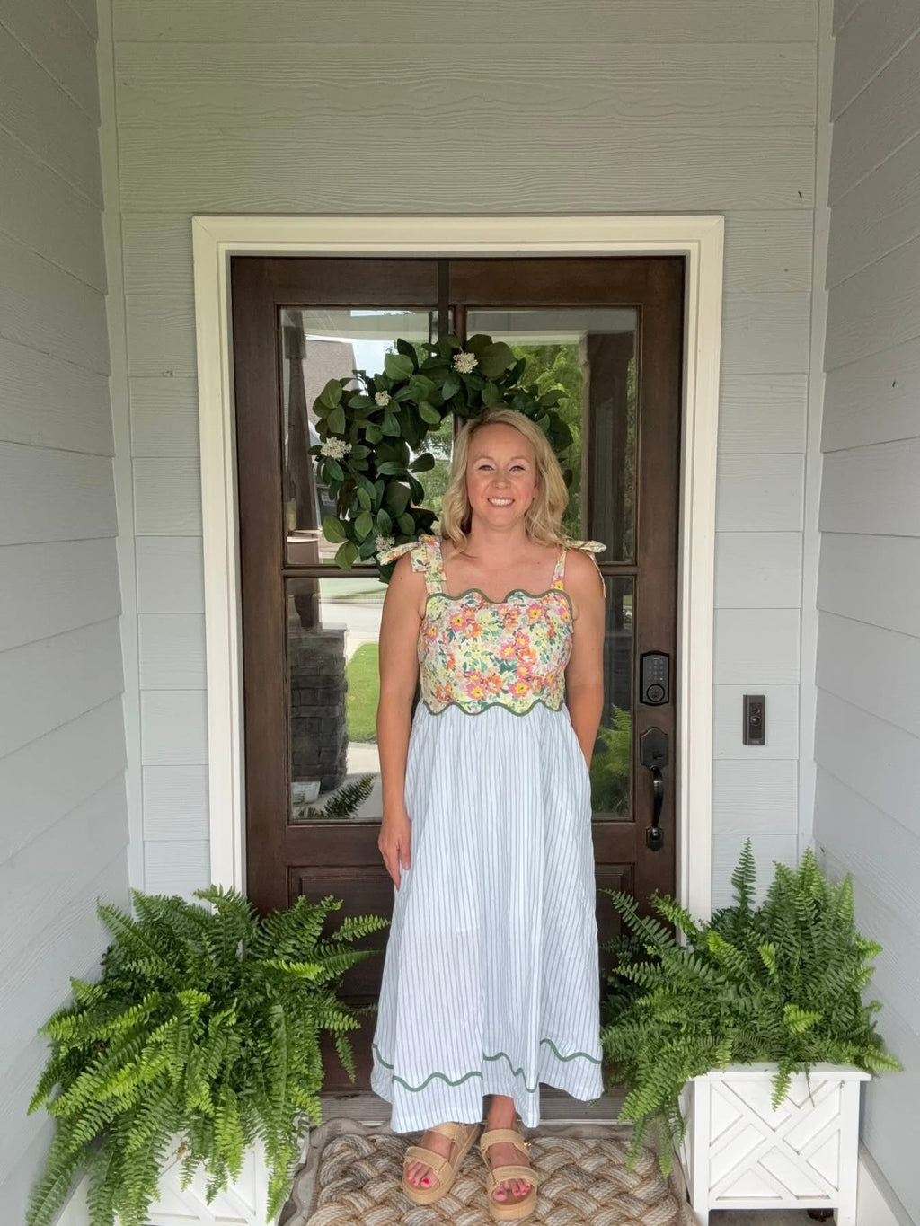 Floral Striped Dress