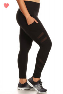 Black Plus Detail Leggings